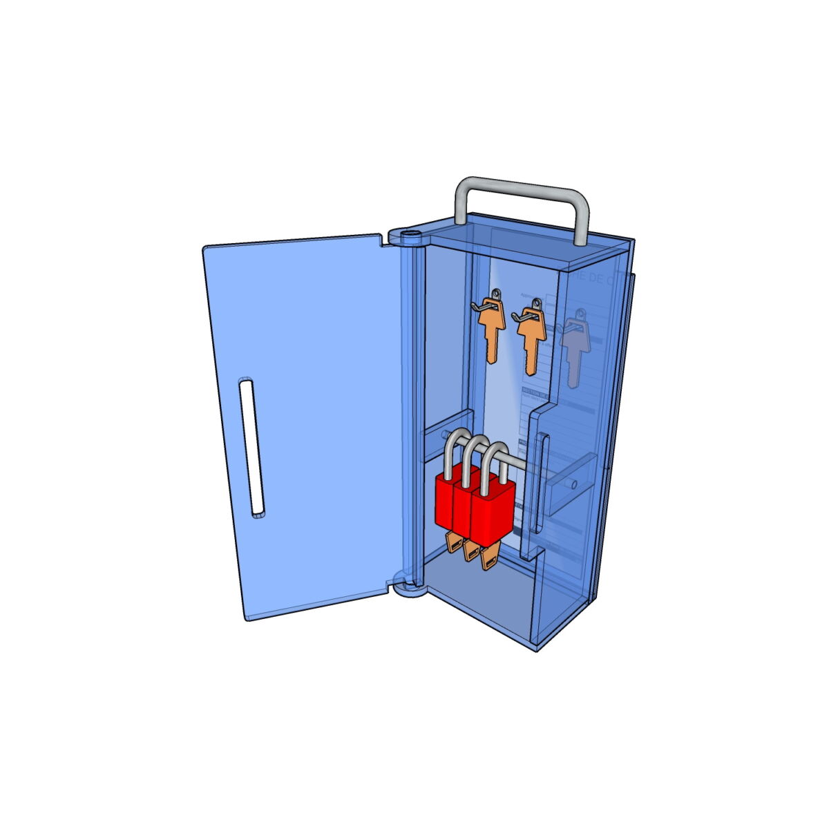 Postes de cadenassage en polycarbonate BLV-0612-TR